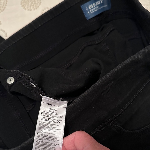 Old Navy Women's Skinny Jeans - Black and Light Blue - Picture 7 of 9